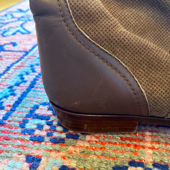 Bottega Veneta Chocolate Brown Suede and Leather Tall Boots - Picture 4 of 10